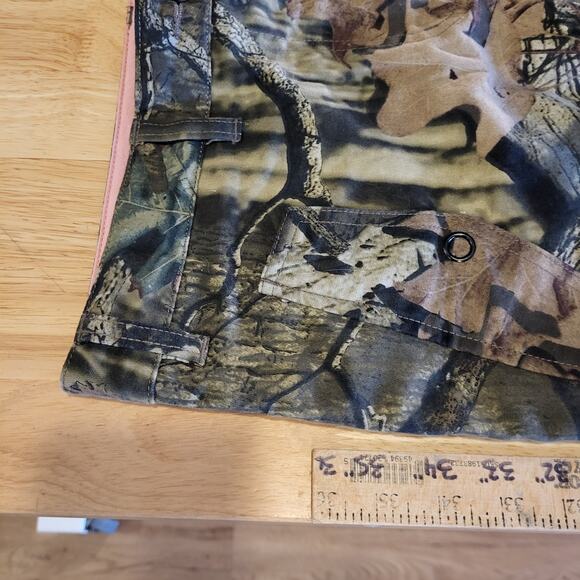 Russel Outdoors M 8/10 Camouflage Straight Leg Cargo Pants Pink Lining Zip Snap - Picture 9 of 16
